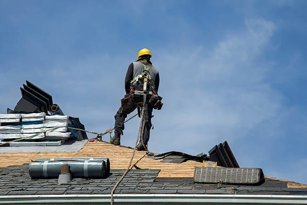 Professional Roofing technician working in Bogota, NJ